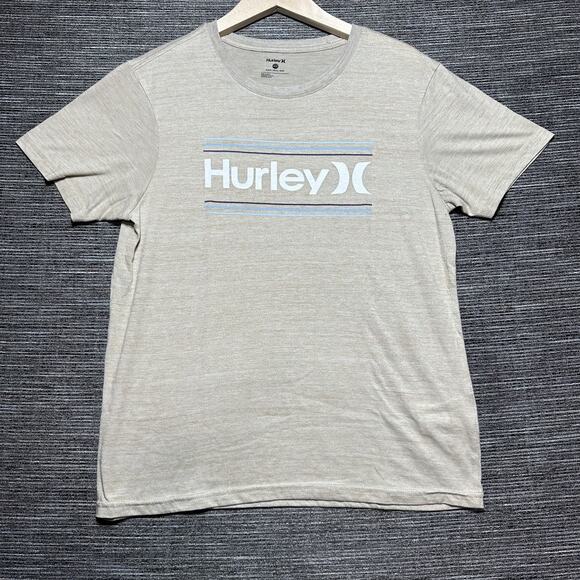 Hurley Shirt Men's M Brown Tan Short Sleeve - Picture 2 of 13